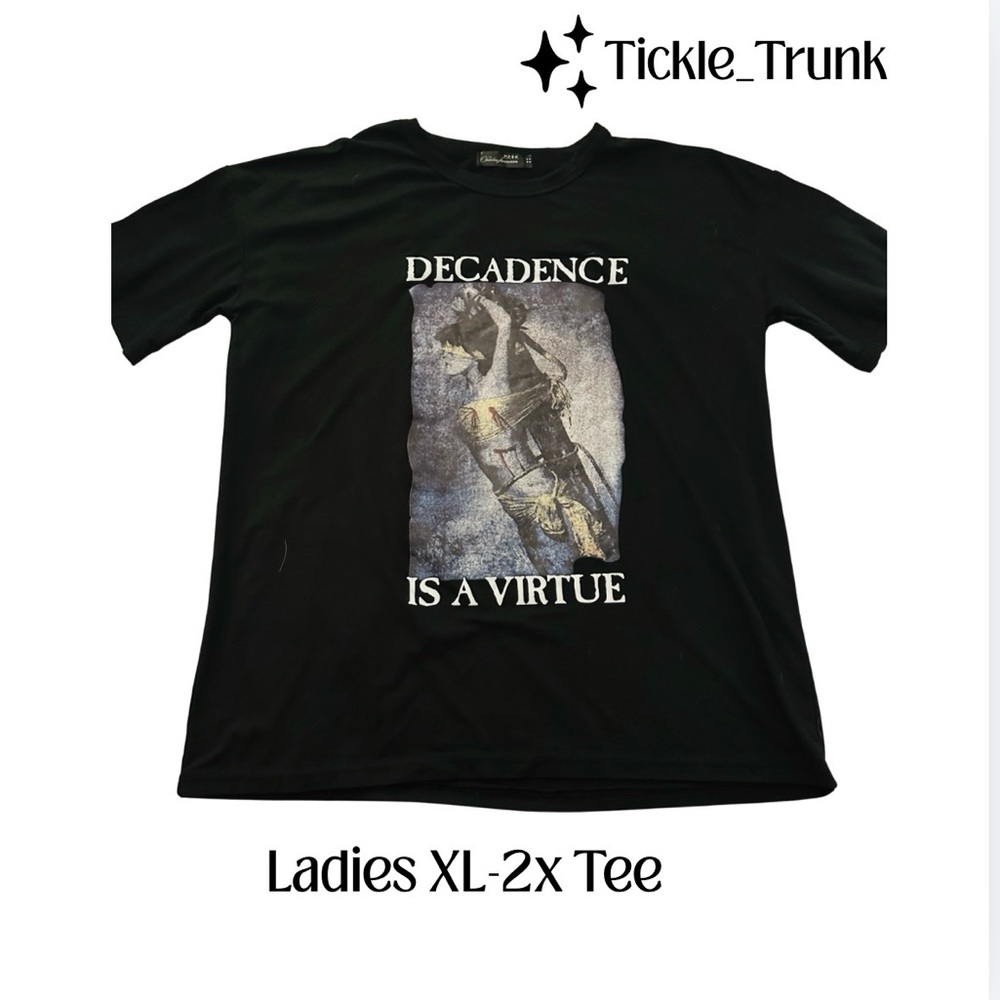 ⭐️ Black Graphic Tee with Decadence Print